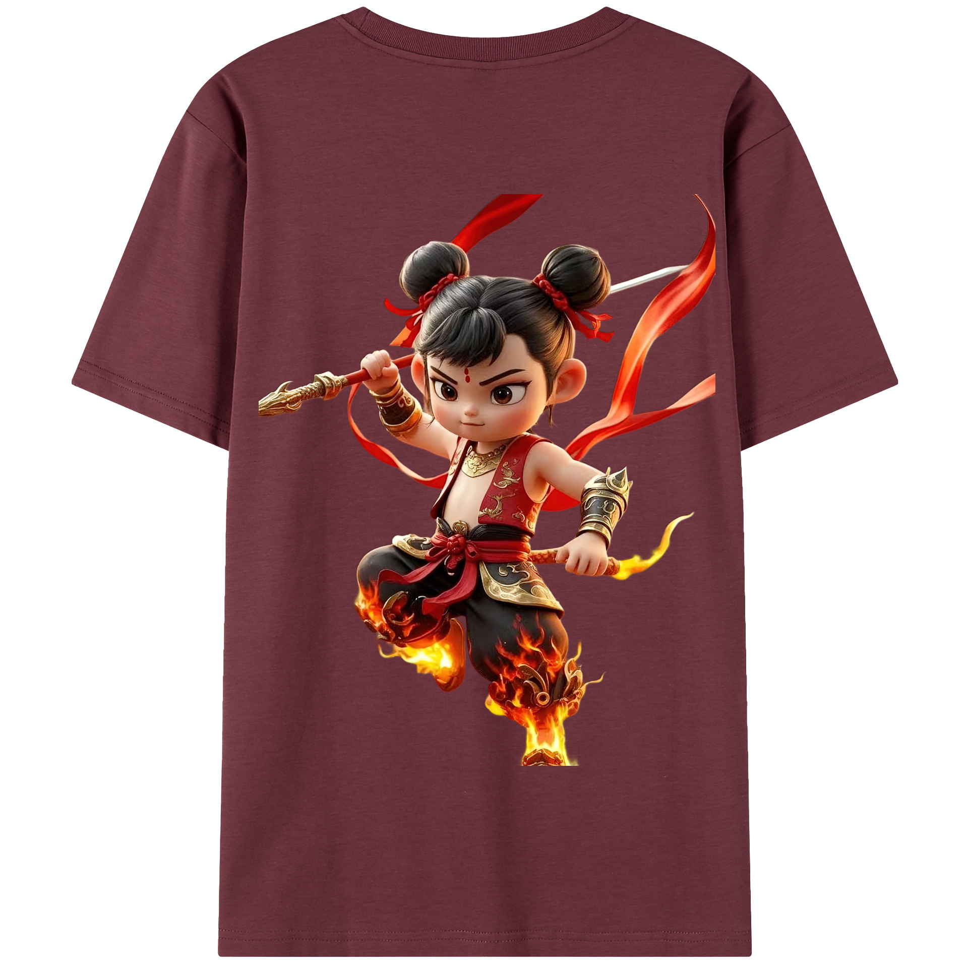 Ne Zha 2 ナタ 魔童の大暴れ 綿100％半袖Tシャツ（背面プリント）